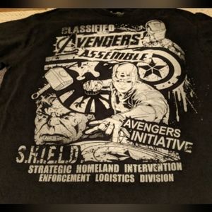 Marvel Avengers Men's Graphic Tee-Iron Man, Hulk, Captain America, Size Large